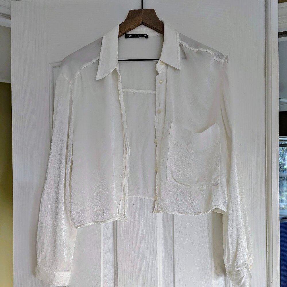 Button down shirt cropped